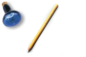 UV-Bleistift/Markierstift blau leuchtend 3-kant