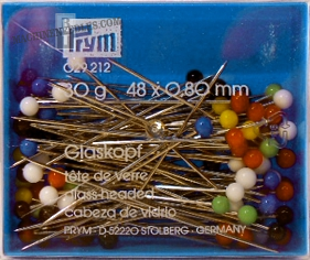 Yline 3148 multicolore Spilli con testa in vetro 0,55 x 30 mm con testa in vetro sottili 10 g 