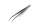 Pointed / splinter tweezers stainless steel curved with guide pin 13cm