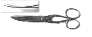 
Special radius scissors with curved blades forged 7"/18cm by W&S Solingen