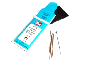 Freestyle needles / leather hand sewing needles No.5 steel silver 40x0.80mm 25 pieces