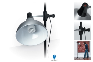 DAYLIGHT Artist Clip-On Studio Lamp / Clamp Lamp aluminio cepillado
