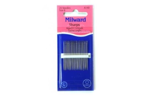 MILWARD #A140 SHARPS Sewing Needles Long Size 6