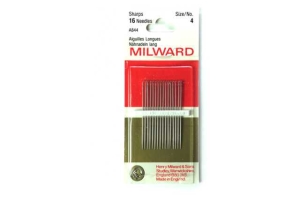 MILWARD #A844 Aghi per cucire SHARPS lunghi misura 4