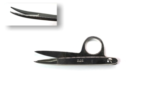 W&S Solingen Einring Faden- und Kabelschere gebogen 4.7"/11.5cm