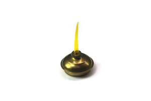
Dispensador de aceite genuino de latón antiguo de 8 cm (con base de clic)