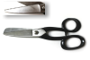 Solid Solingen Leather and Blach Shears forged serrated...