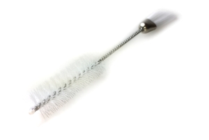 Cepillo de limpieza doble con limpiatubos/cepillo para tuberías (blanco)